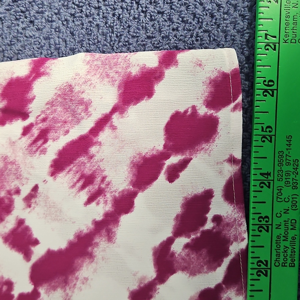 Investments 3/4 Sleeve Collared V-neck Hidden Button Front Top: Tie Dye: 1X - Picture 12 of 14